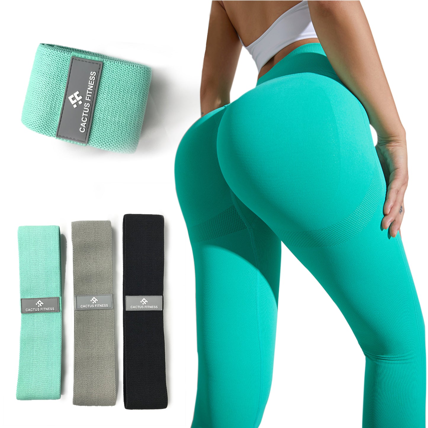 Non-slip SUPER advanced power and elastic resistance 1pc loop for exercising hips, thighs and squats